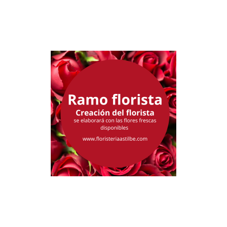 Ramo florista en tonos rojos